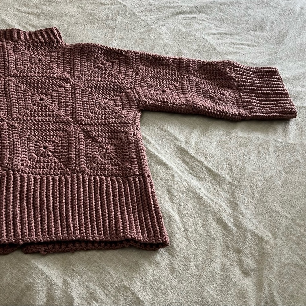 Handmade Brown Knit Sweater Medium - Picture 5 of 16